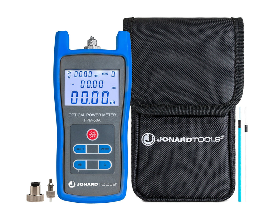 Jonard Fibre Optic Power Meter (-50 to +26 dBm) With FC/SC/LC Adaptors